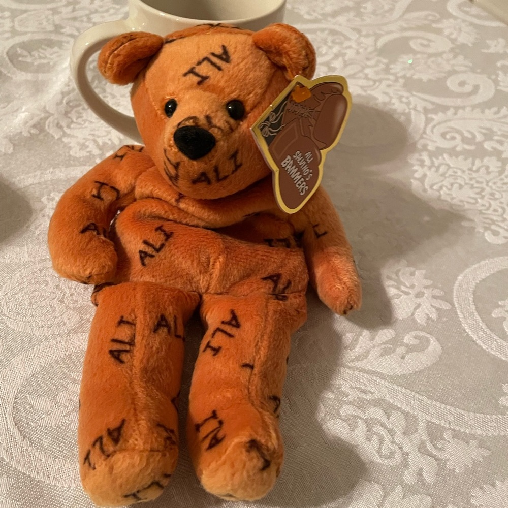 NWT Muhammad Ali Bammers Beanie Bear from Feb. 1999 Collectible